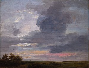 Étude de nuages sur un paysage plat - Johan Christian Dahl